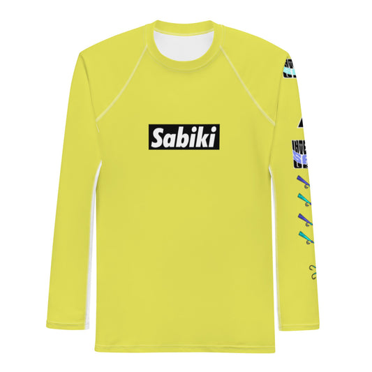 ネオンイエローのSABIKIボックス ラッシュガード単品(正面)