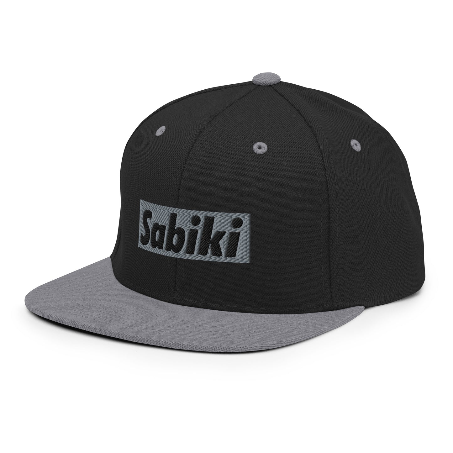 Silver Sabiki Box Snapback Hat.