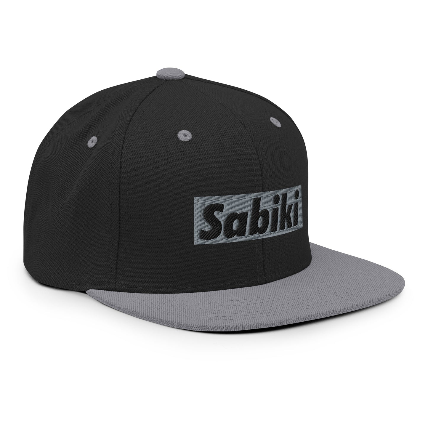 Silver Sabiki Box Snapback Hat.