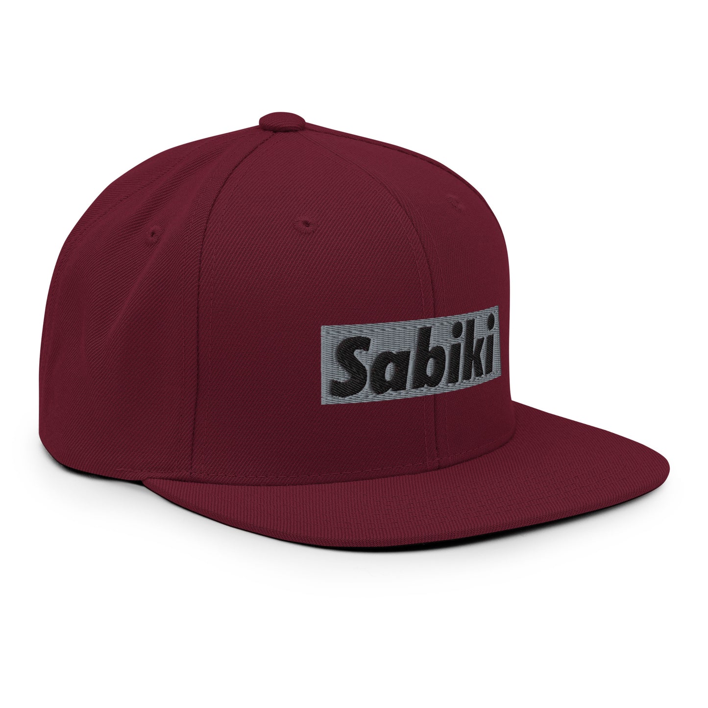 Silver Sabiki Box Snapback Hat.