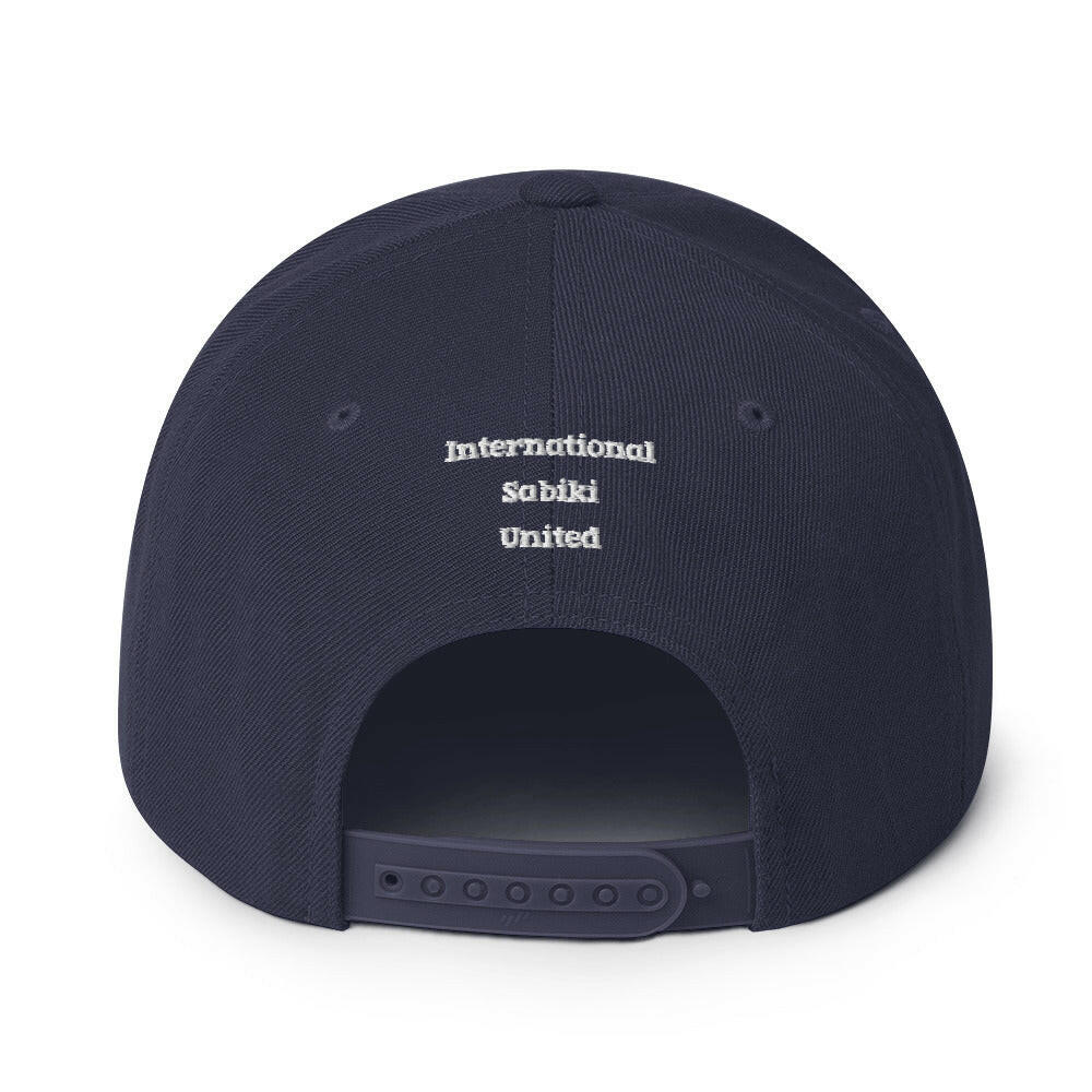 Blue Sabiki Box Snapback Hat.