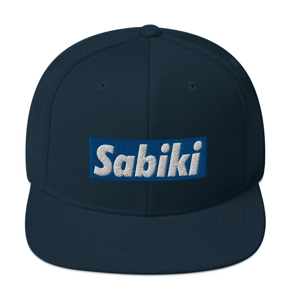 Blue Sabiki Box Snapback Hat.