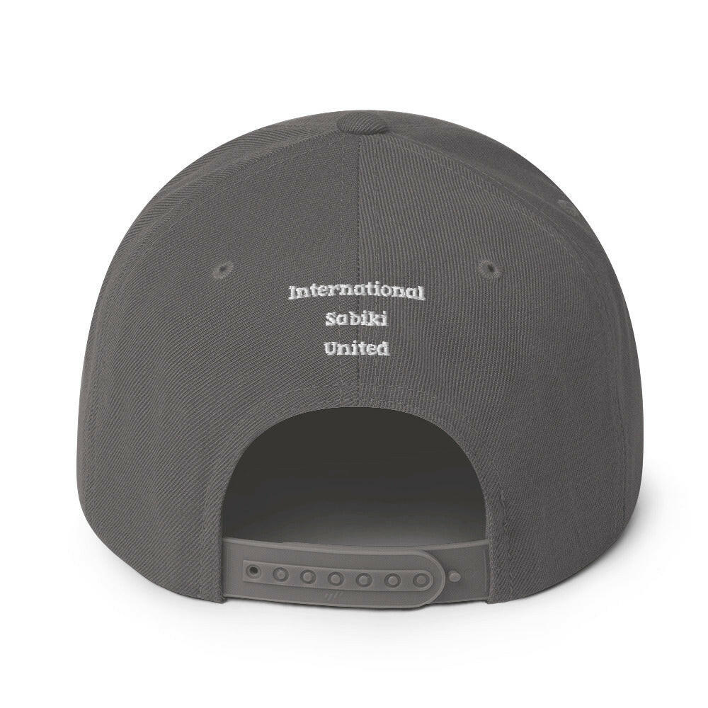 Blue Sabiki Box Snapback Hat.