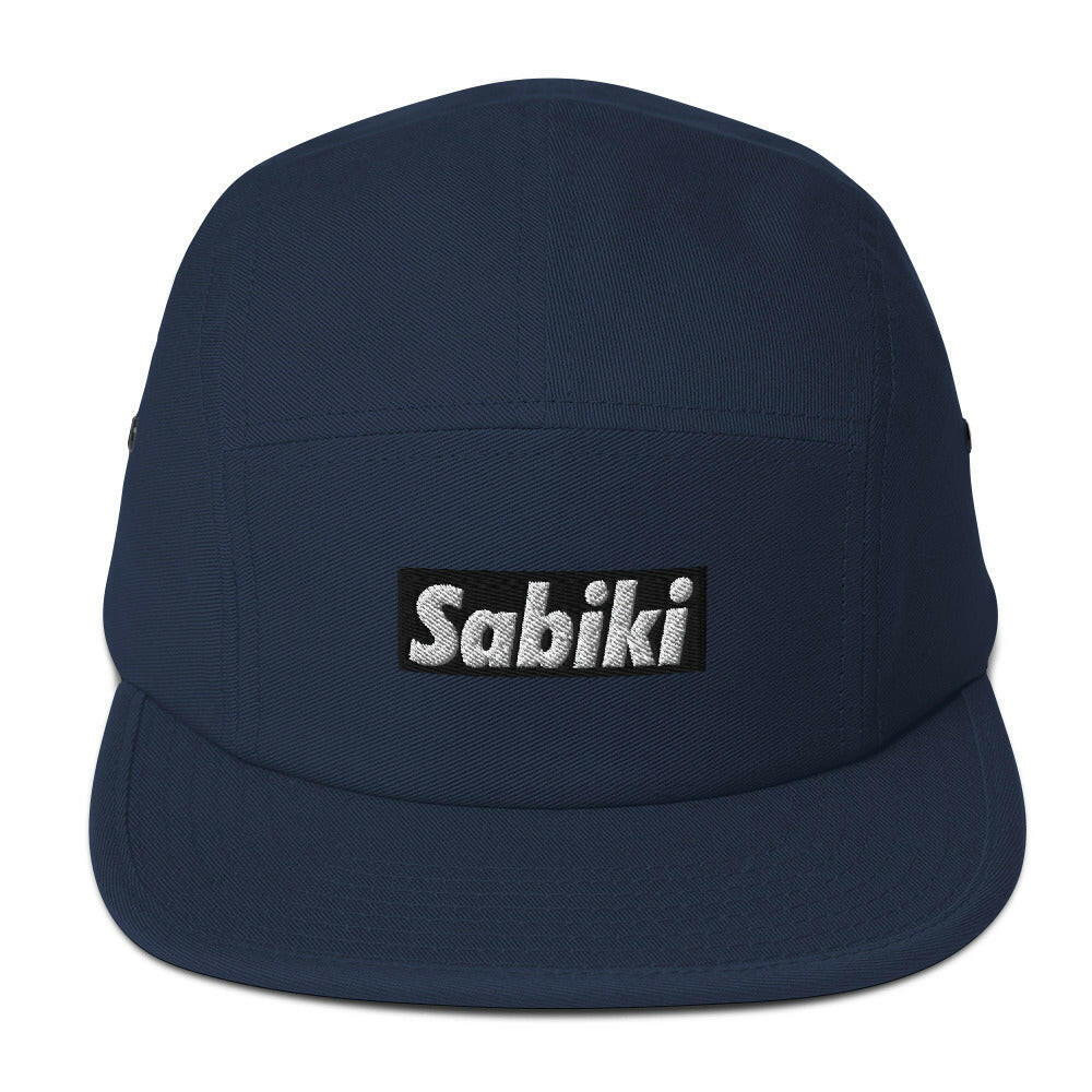 Black Sabiki Box Five Panel Cap Black logo.