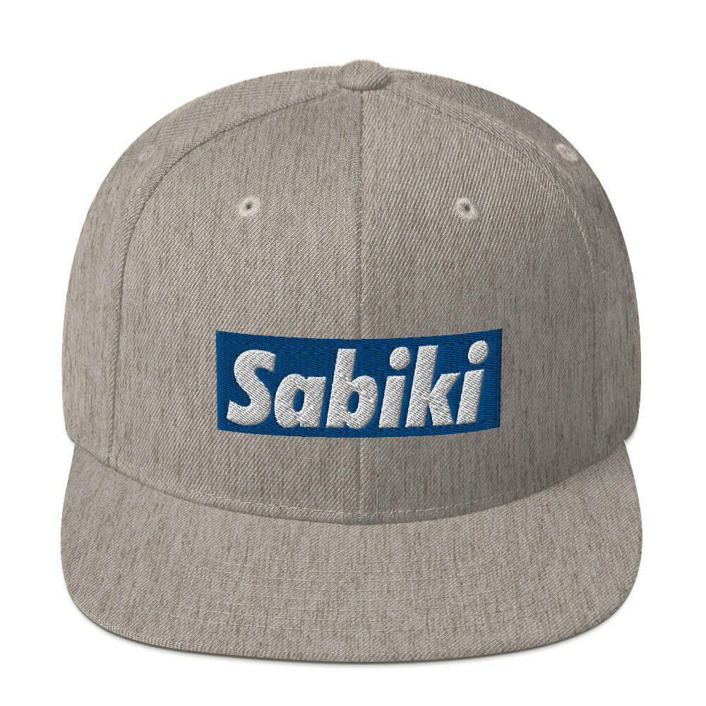 Blue Sabiki Box Snapback Hat.