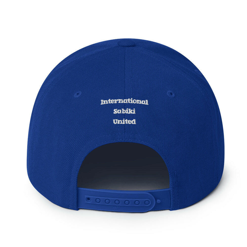 Blue Sabiki Box Snapback Hat.