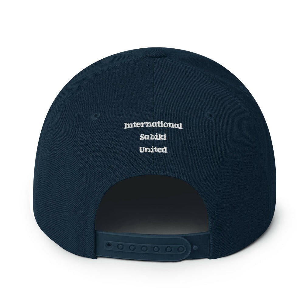 Blue Sabiki Box Snapback Hat.
