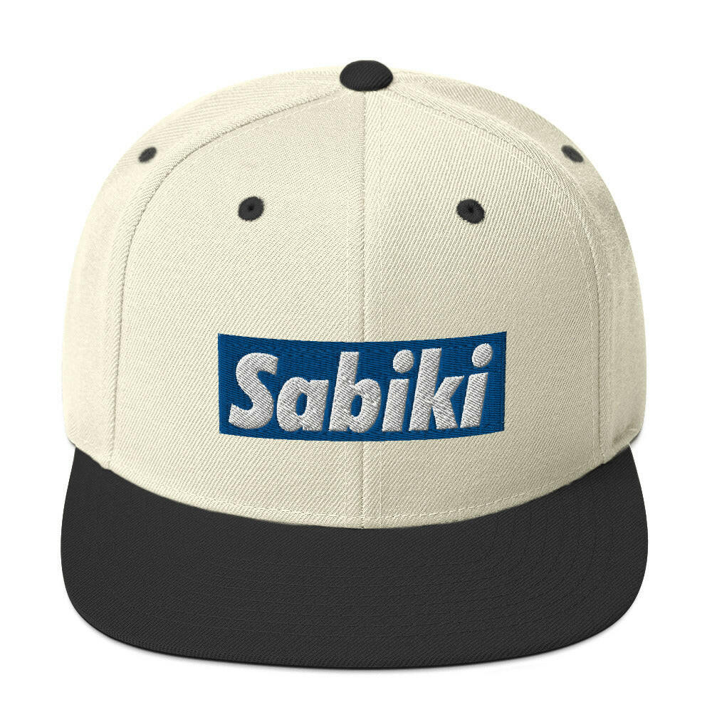 Blue Sabiki Box Snapback Hat.