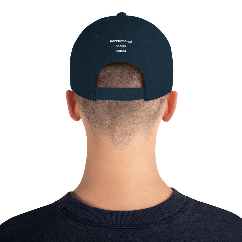 Blue Sabiki Box Snapback Hat.