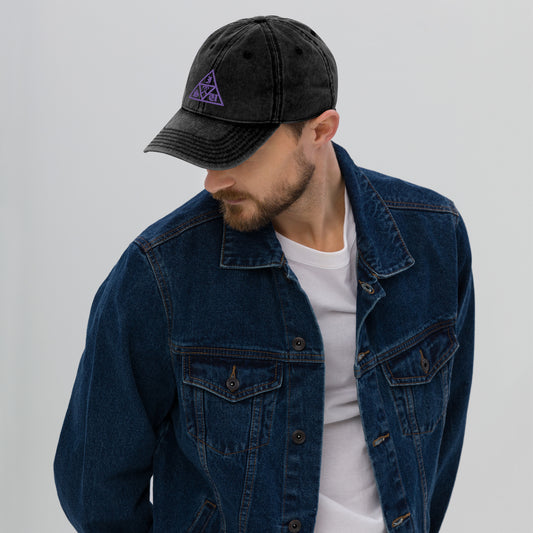 Purple Delta Vintage Cotton Twill Cap.