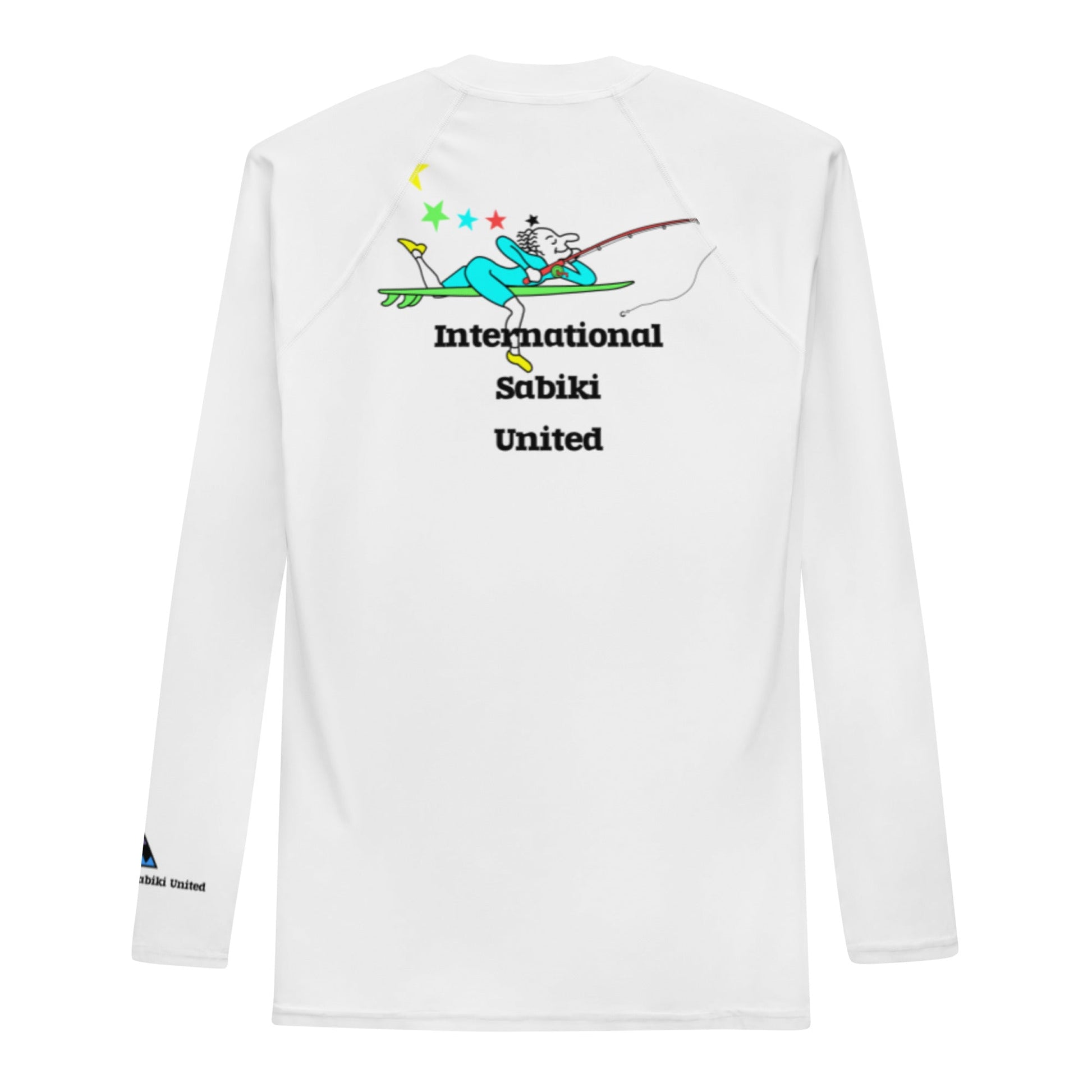 ホワイトのSABIKIカモボックス ラッシュガード単品（背面）