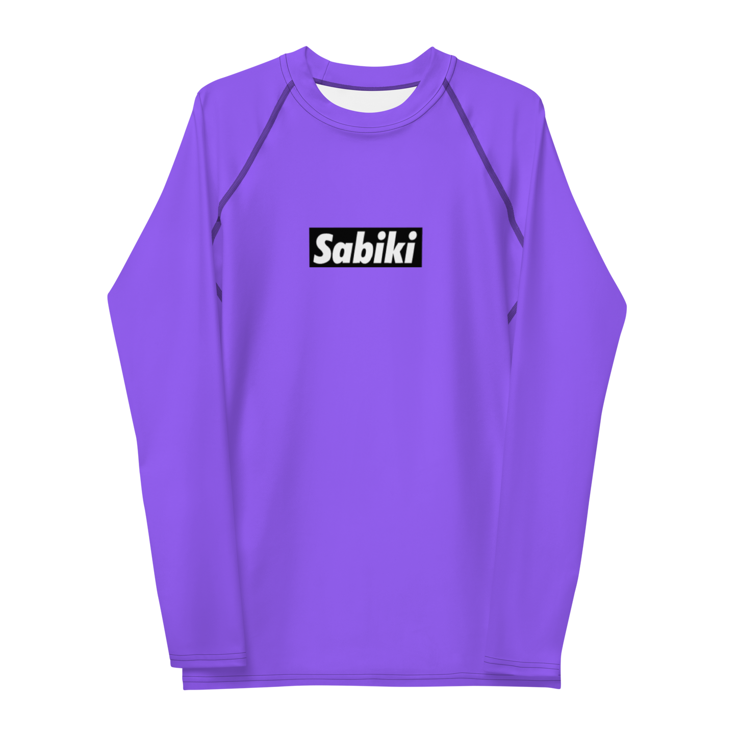パープルのオニヤンマ ラッシュガード単品（正面・詳細）