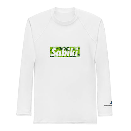 ホワイトのSABIKIカモボックス ラッシュガード単品（正面）
