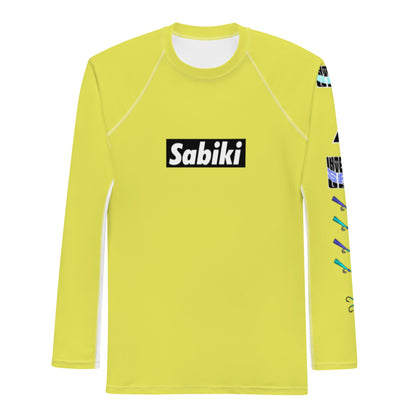 ネオンイエローのSABIKIボックス ラッシュガード単品（正面）