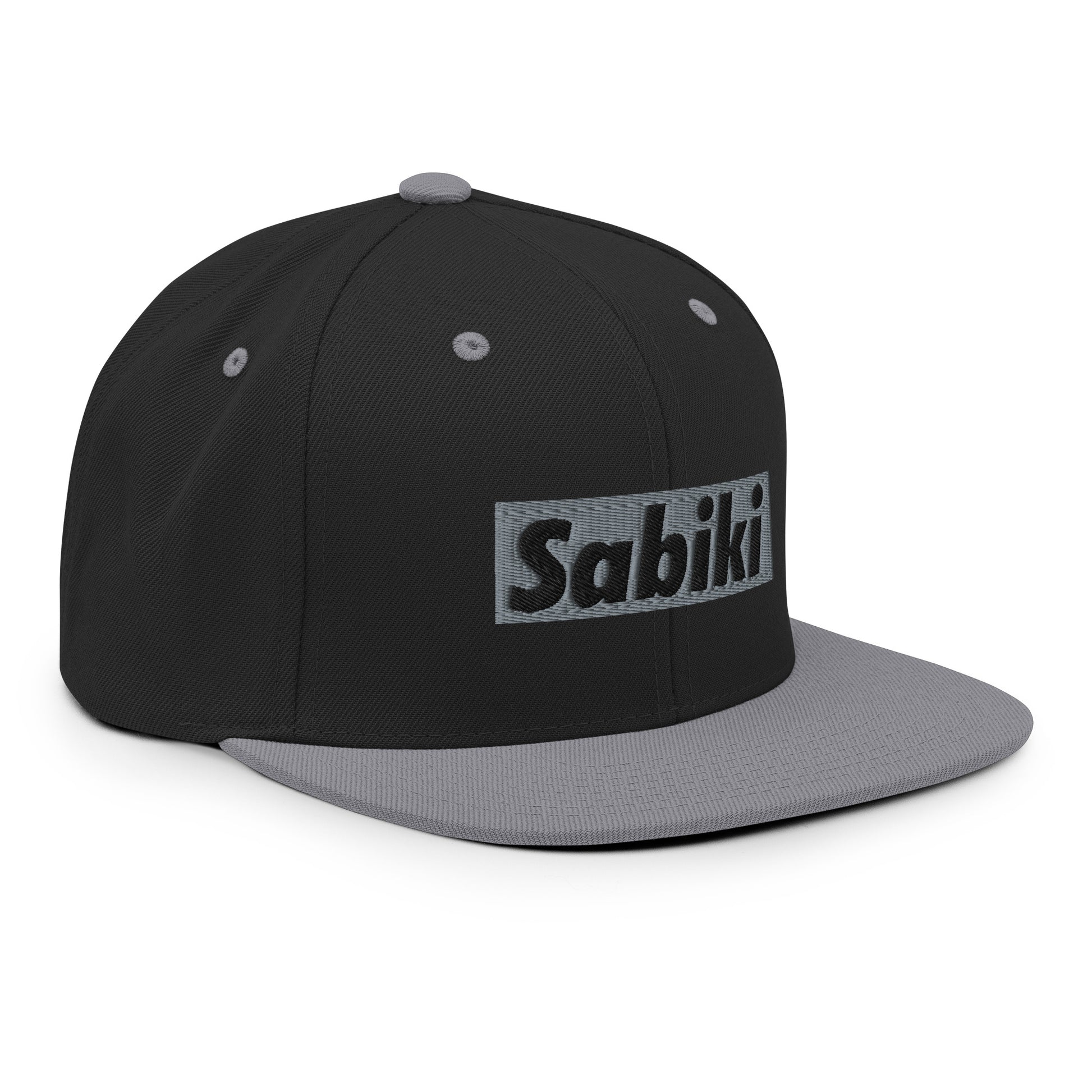 Silver Sabiki Box Snapback Hat.