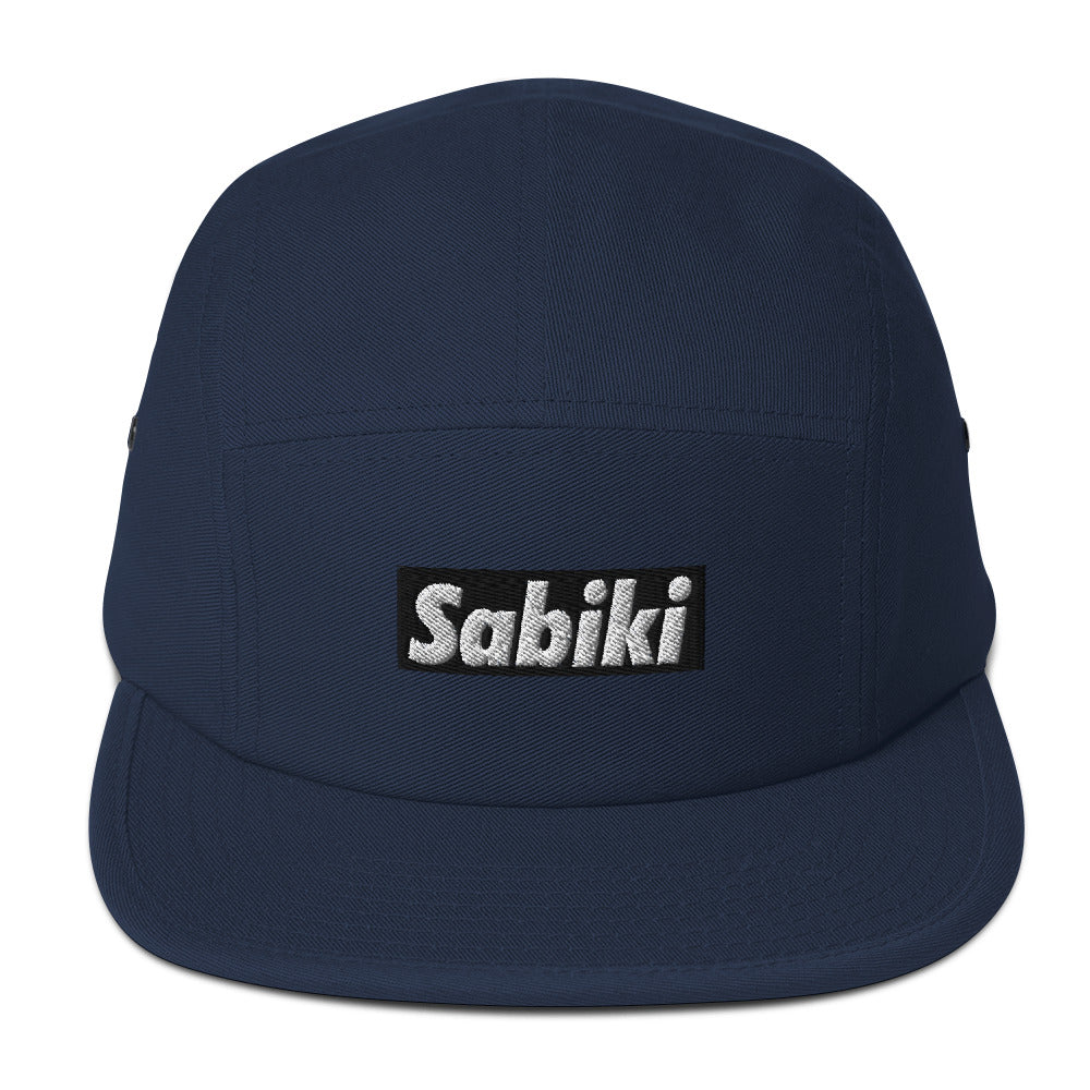 Black Sabiki Box Five Panel Cap Black logo